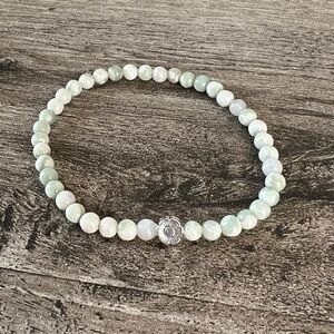 Peace Jade and Tea Rose bracelet
